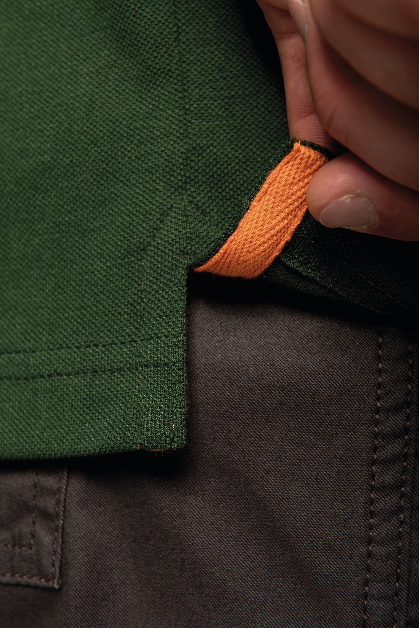 Polo manches courtes "mélange" homme