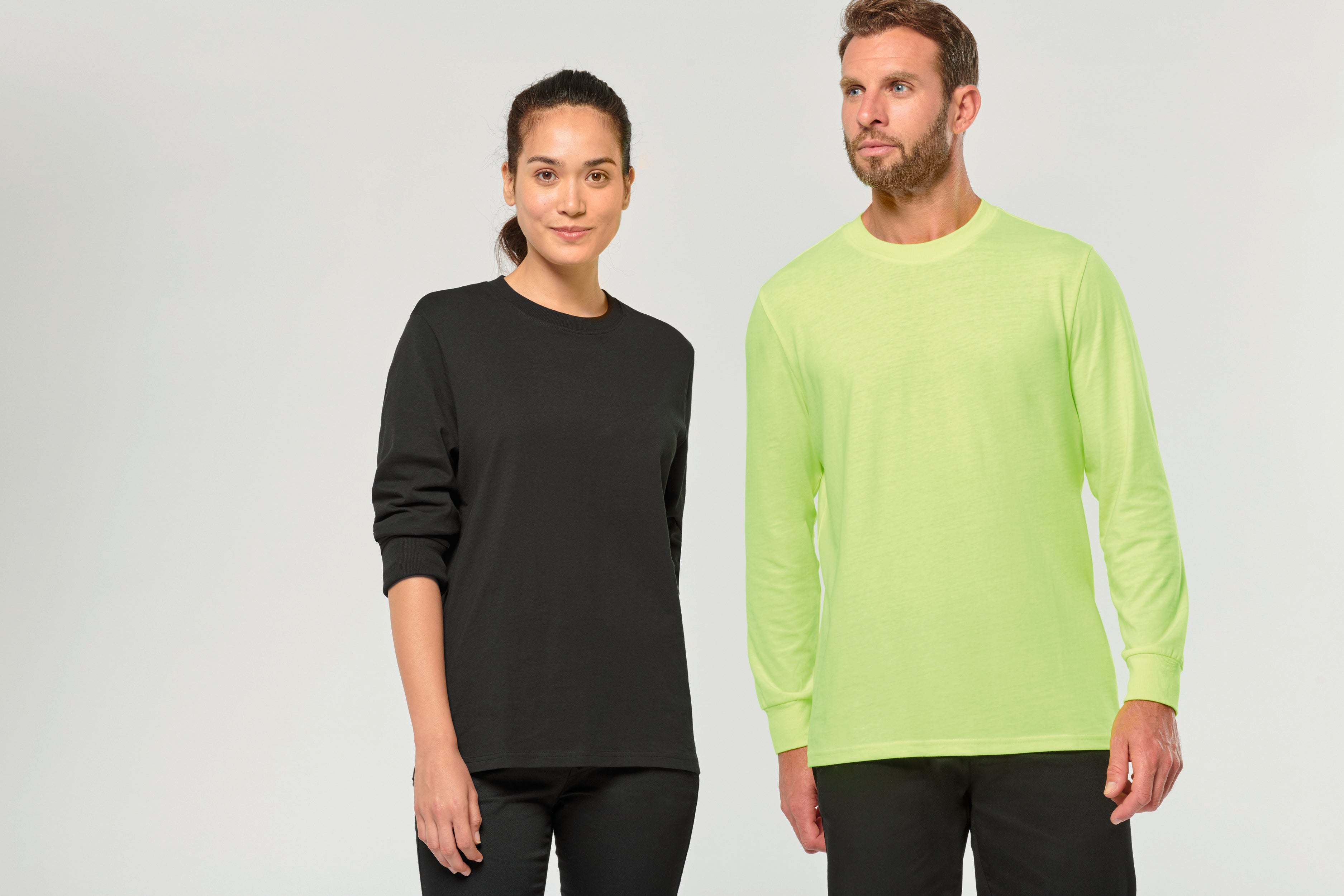 Unisex ecologisch verantwoord T-shirt met lange mouwen