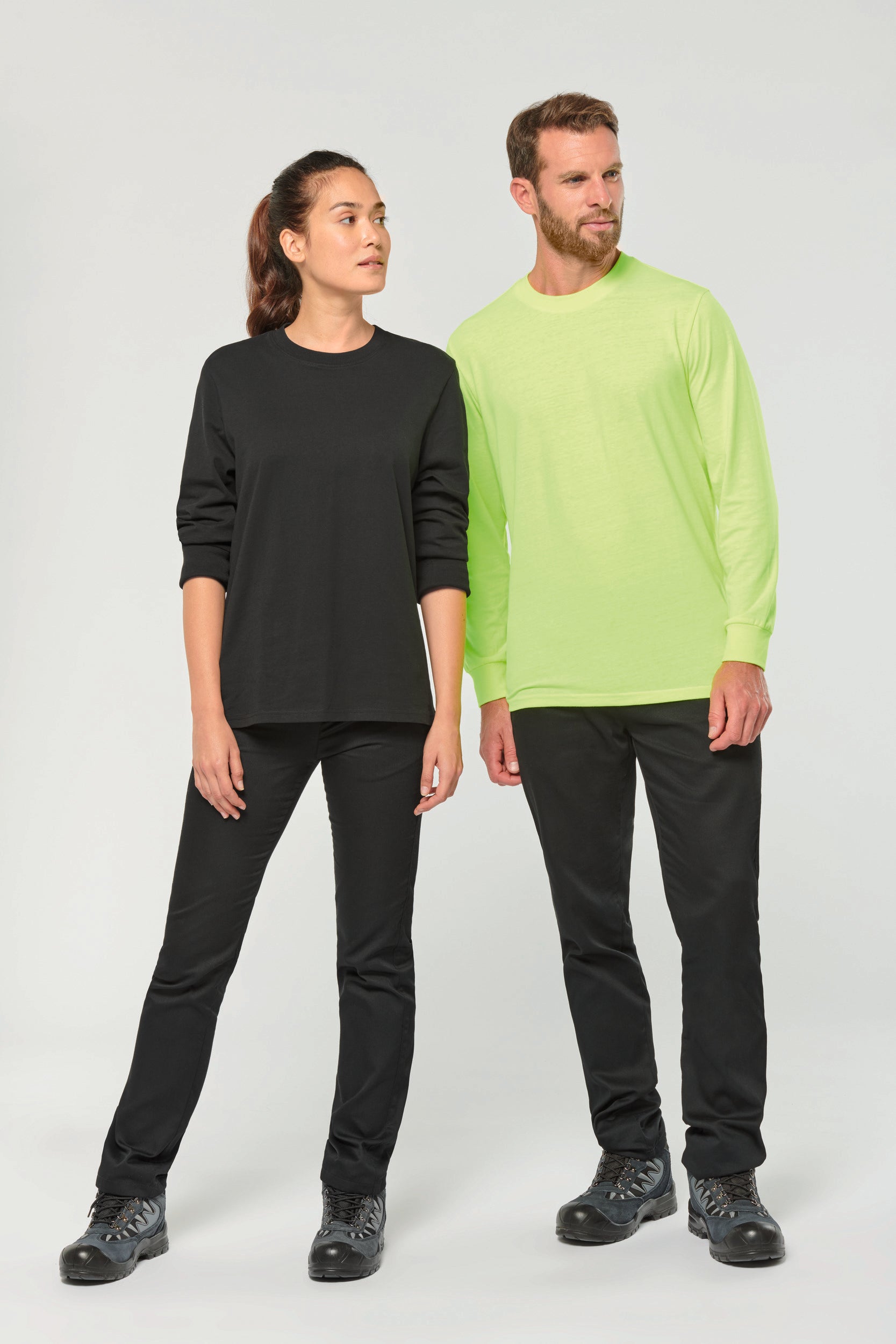 Unisex ecologisch verantwoord T-shirt met lange mouwen