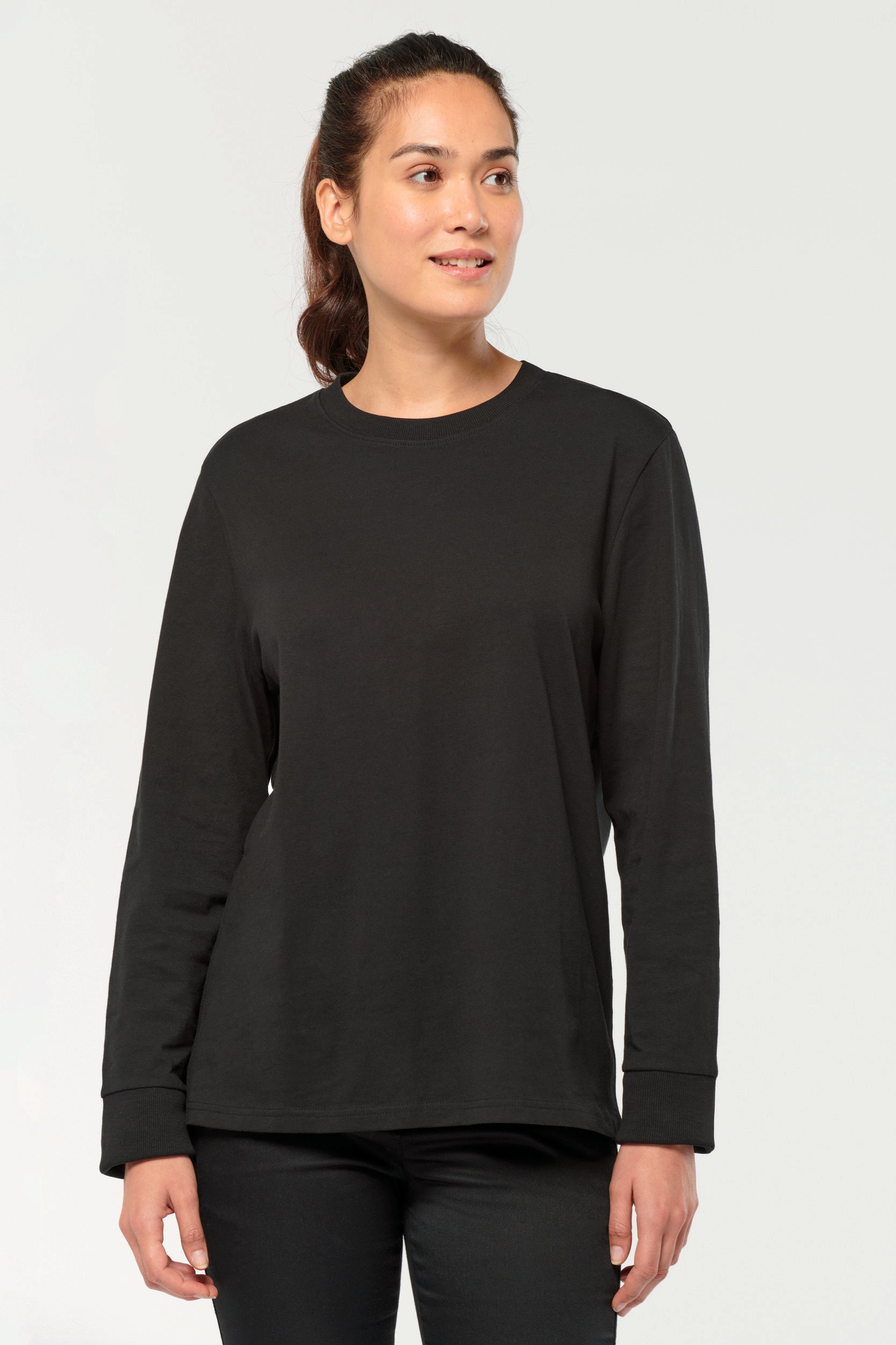 Unisex ecologisch verantwoord T-shirt met lange mouwen
