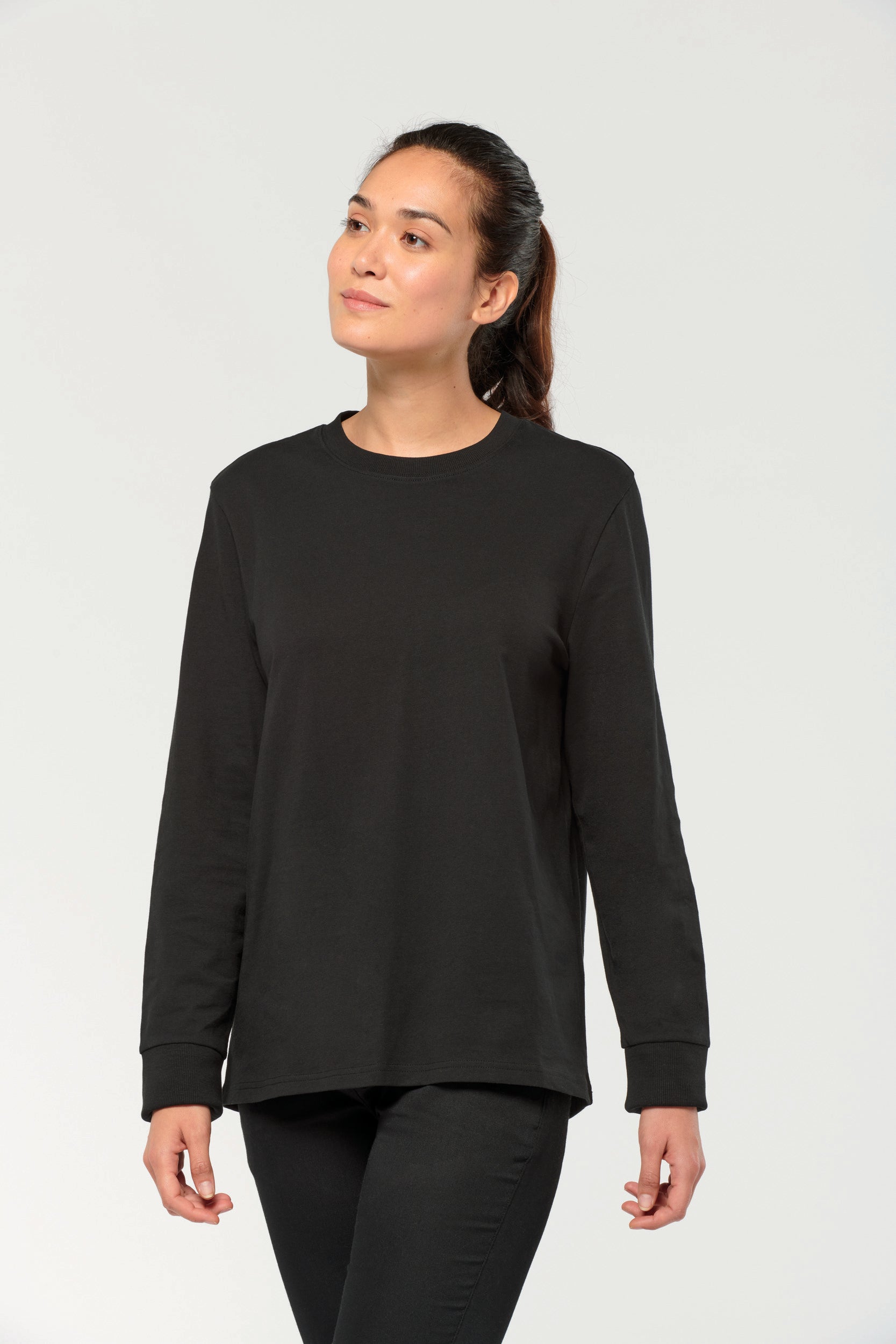 Unisex ecologisch verantwoord T-shirt met lange mouwen