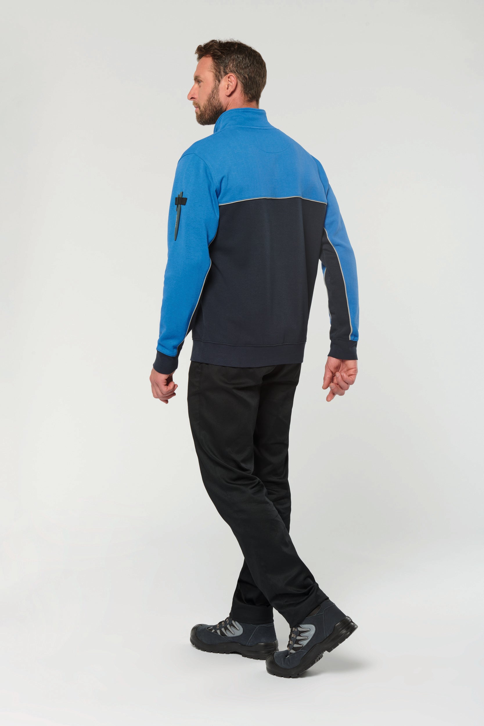 Unisex eco-responsible zip-neck sweatshirt