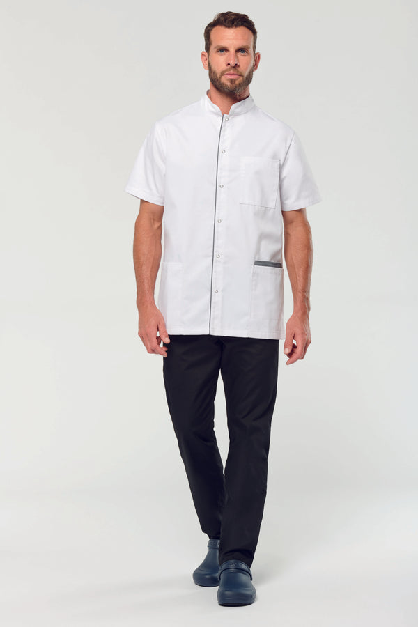 Men's polycotton blouse with press studs