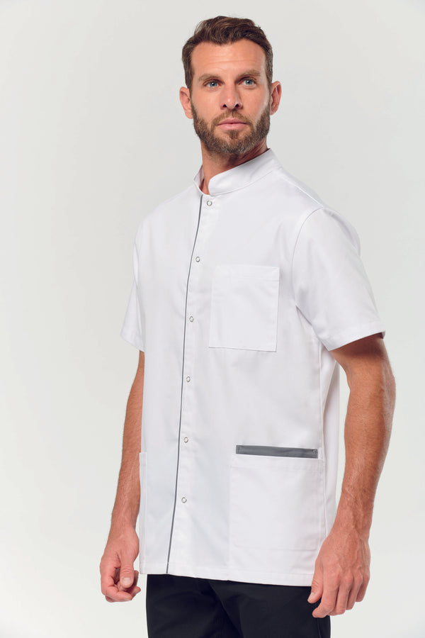 Men's polycotton blouse with press studs