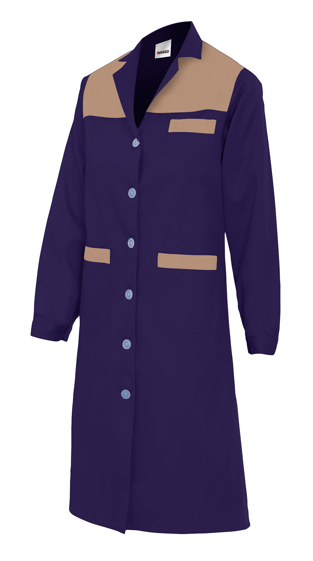 WOMEN'S NAVY BLUE LS BLOUSE