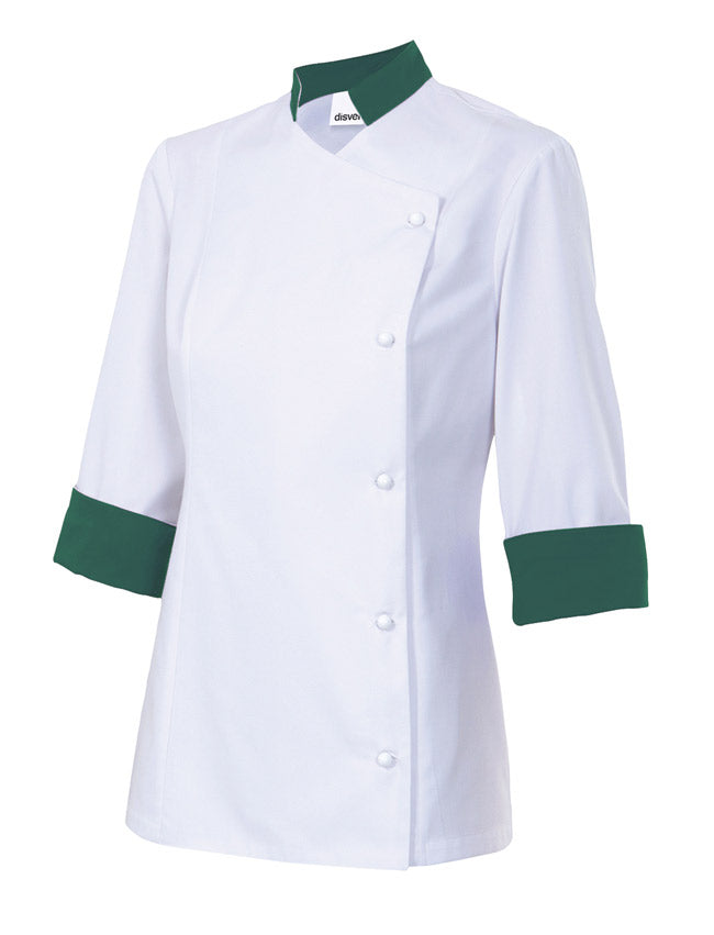 VESTE CUISINE ML FEMME BLANC