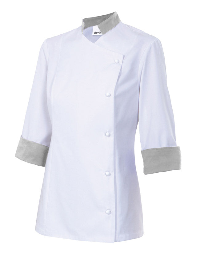 VESTE CUISINE ML FEMME BLANC