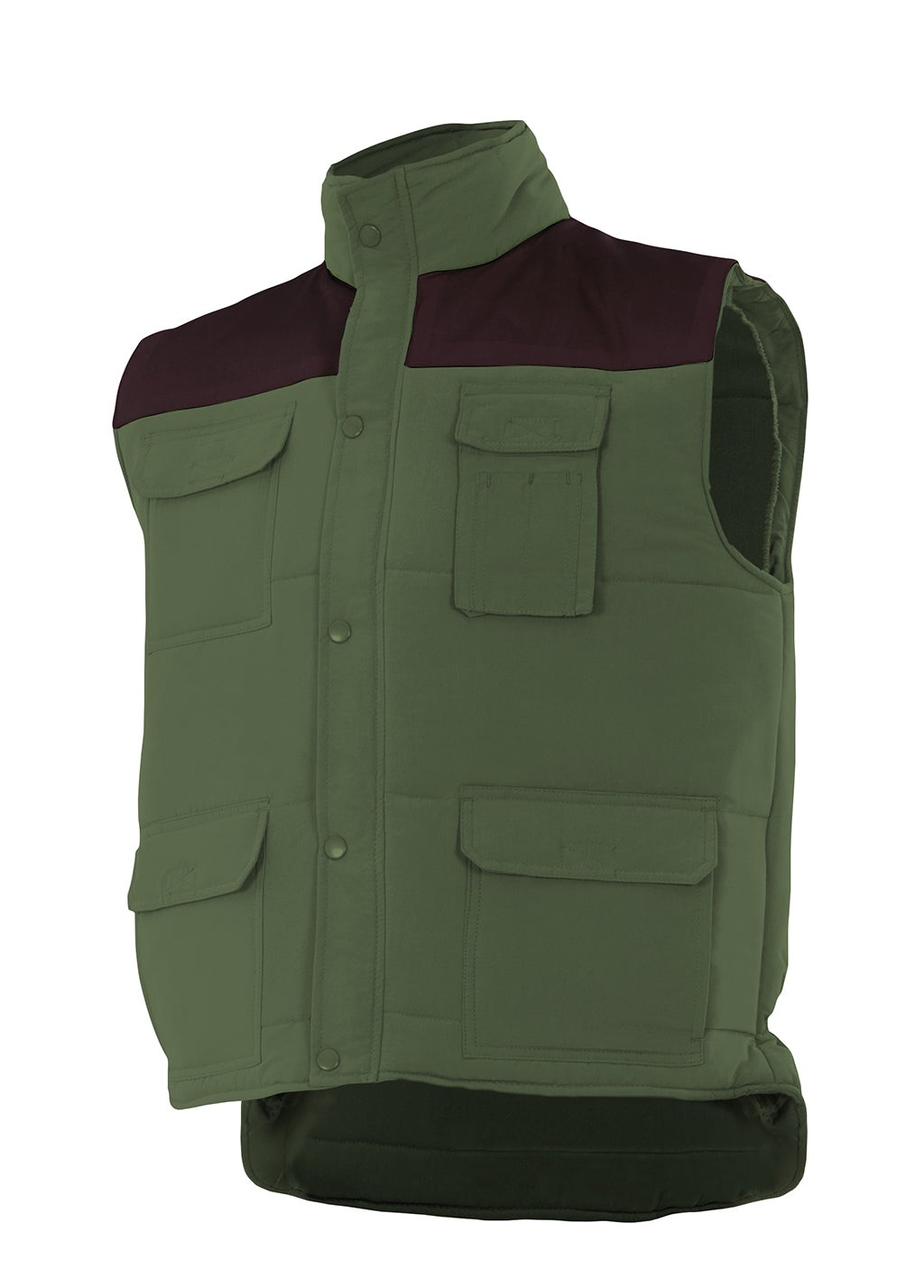 GILET MATELASSÉ VERT CHASSEUR