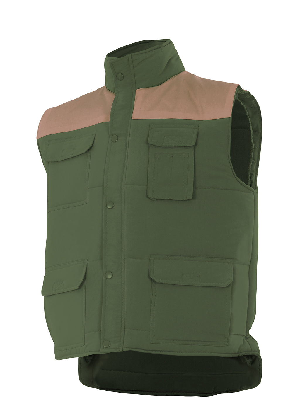 GILET MATELASSÉ VERT CHASSEUR