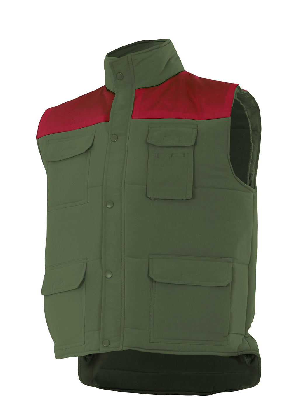 GILET MATELASSÉ VERT CHASSEUR