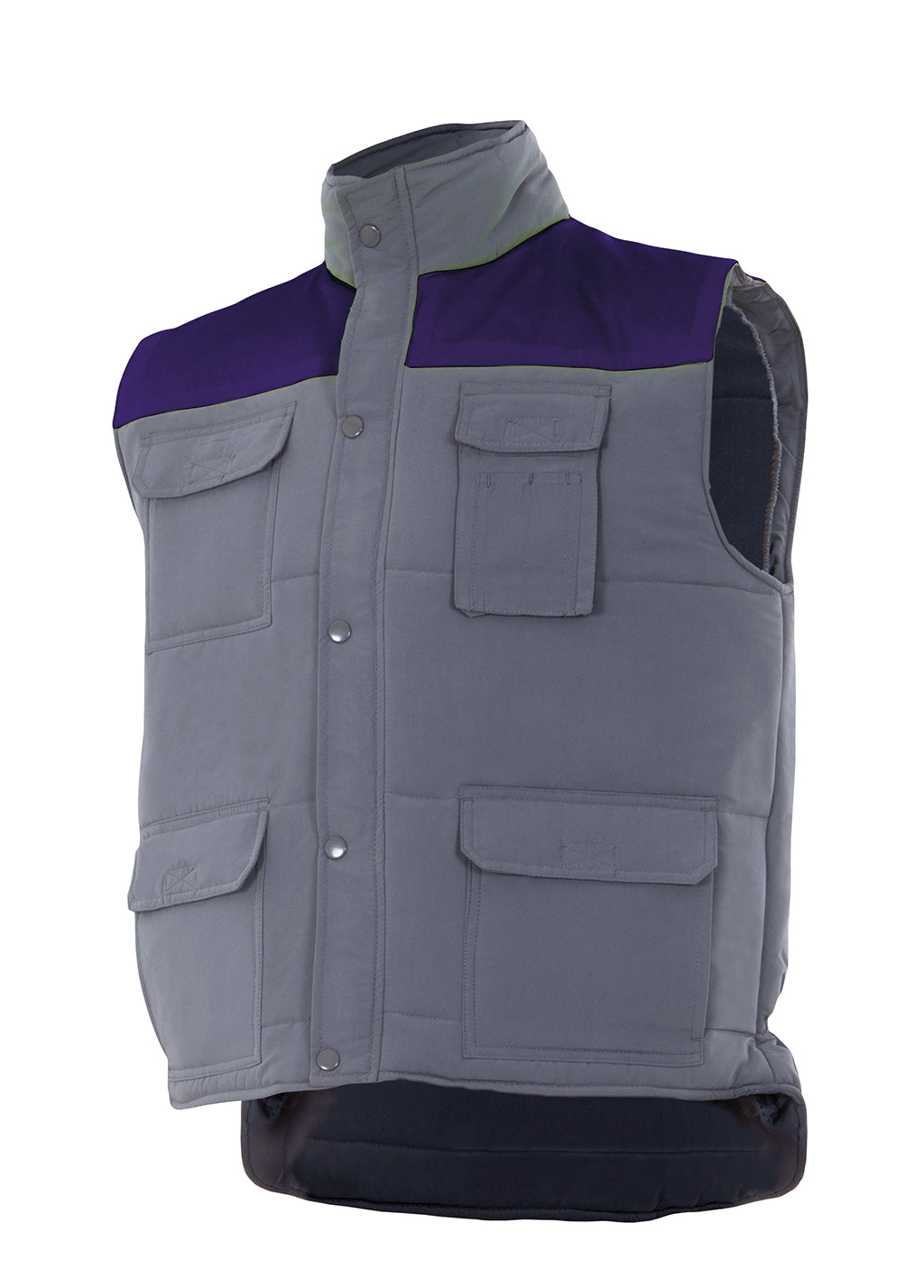 GRAY QUILTED VEST