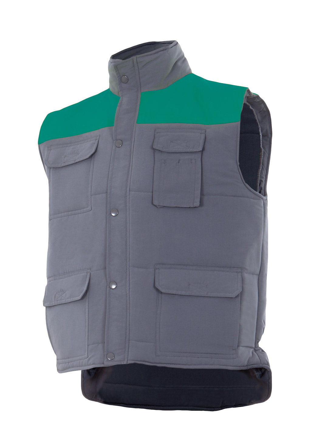 GRAY QUILTED VEST