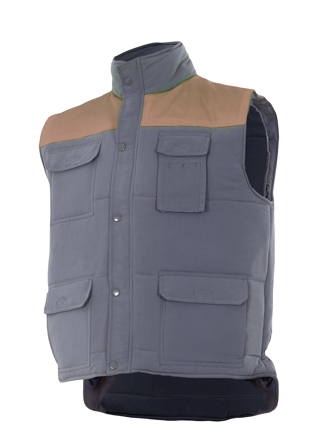 GRAY QUILTED VEST