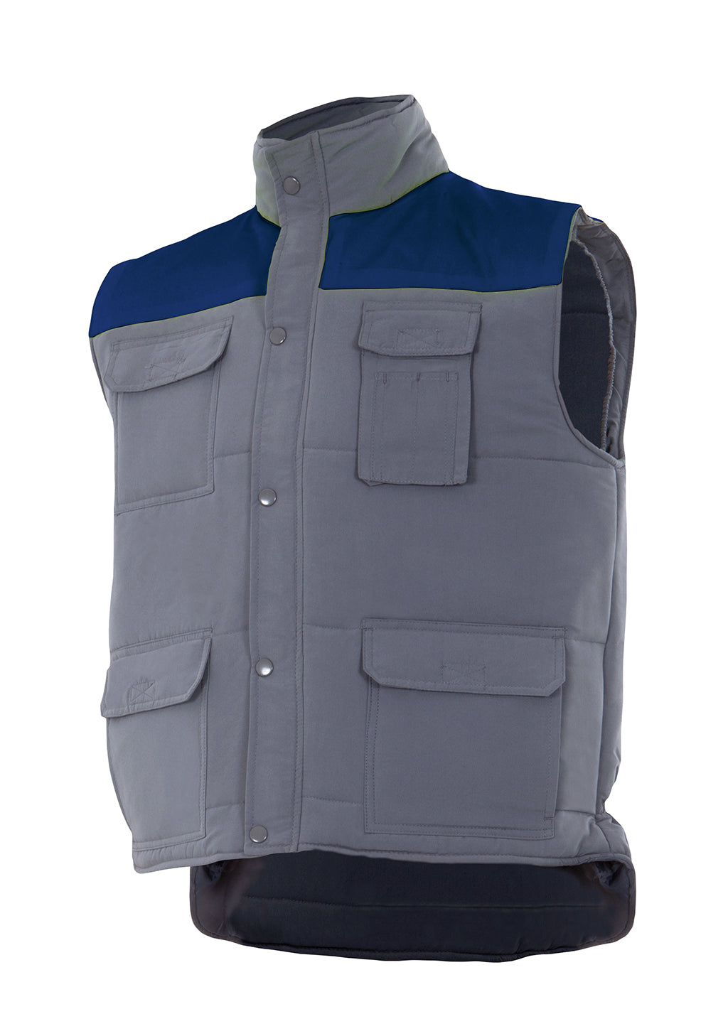 GRAY QUILTED VEST