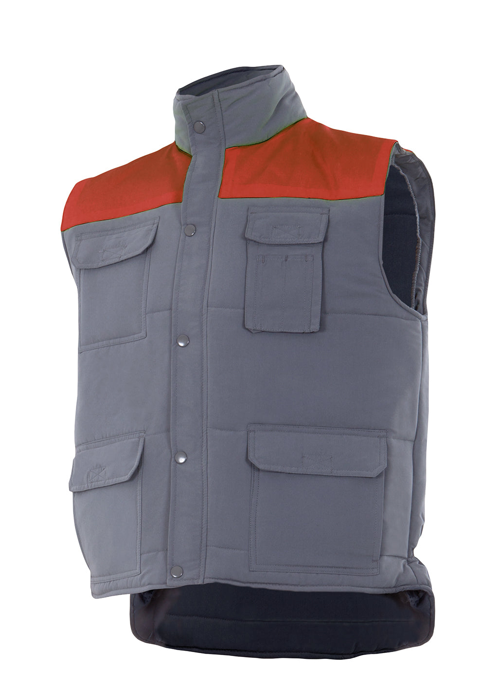 GRAY QUILTED VEST