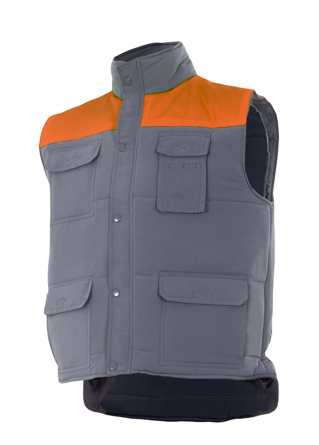 GRAY QUILTED VEST