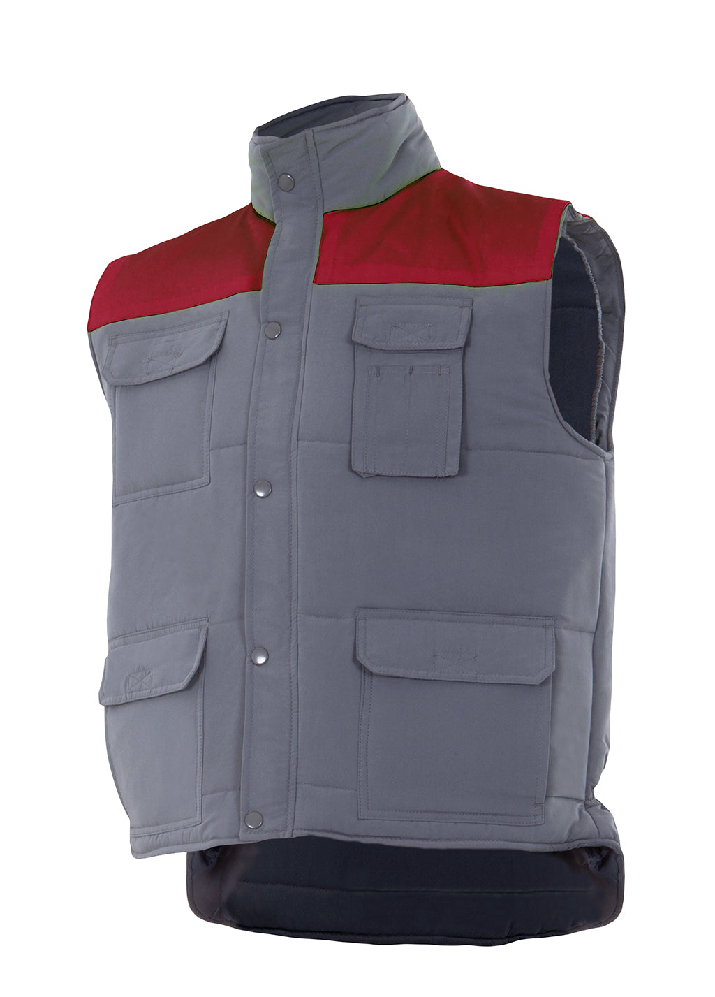 GRAY QUILTED VEST