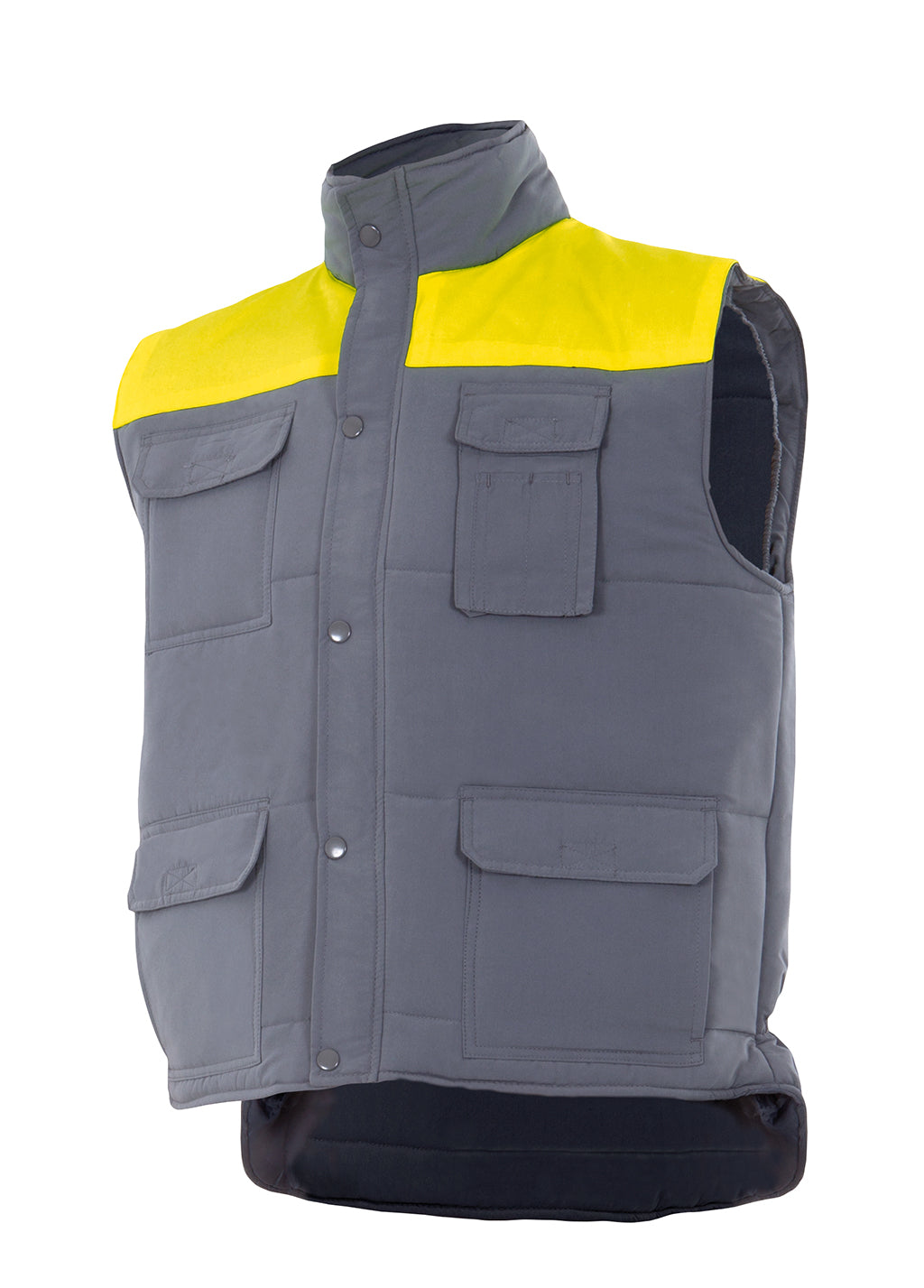 GRAY QUILTED VEST