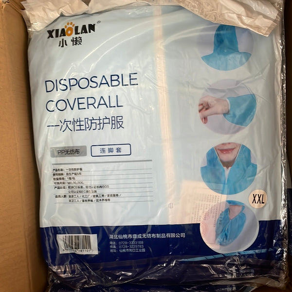 Full protective suit with hood - Disposable use