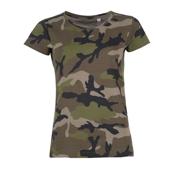 SOL'S CAMO WOMEN - ROUND NECK T-SHIRT