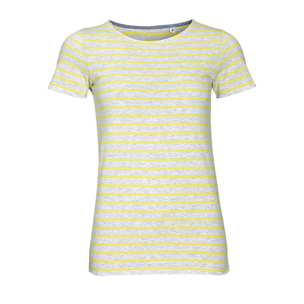 SOL'S MILES WOMEN - STRIPED ROUND NECK T-SHIRT