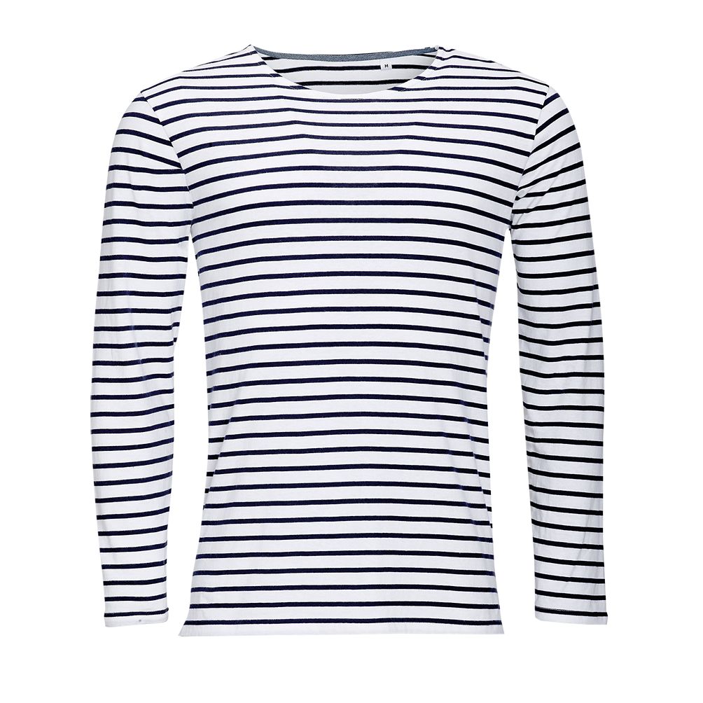 SOL'S MARINE MEN - STRIPED MEN'S LONG-SLEEVED T-SHIRT