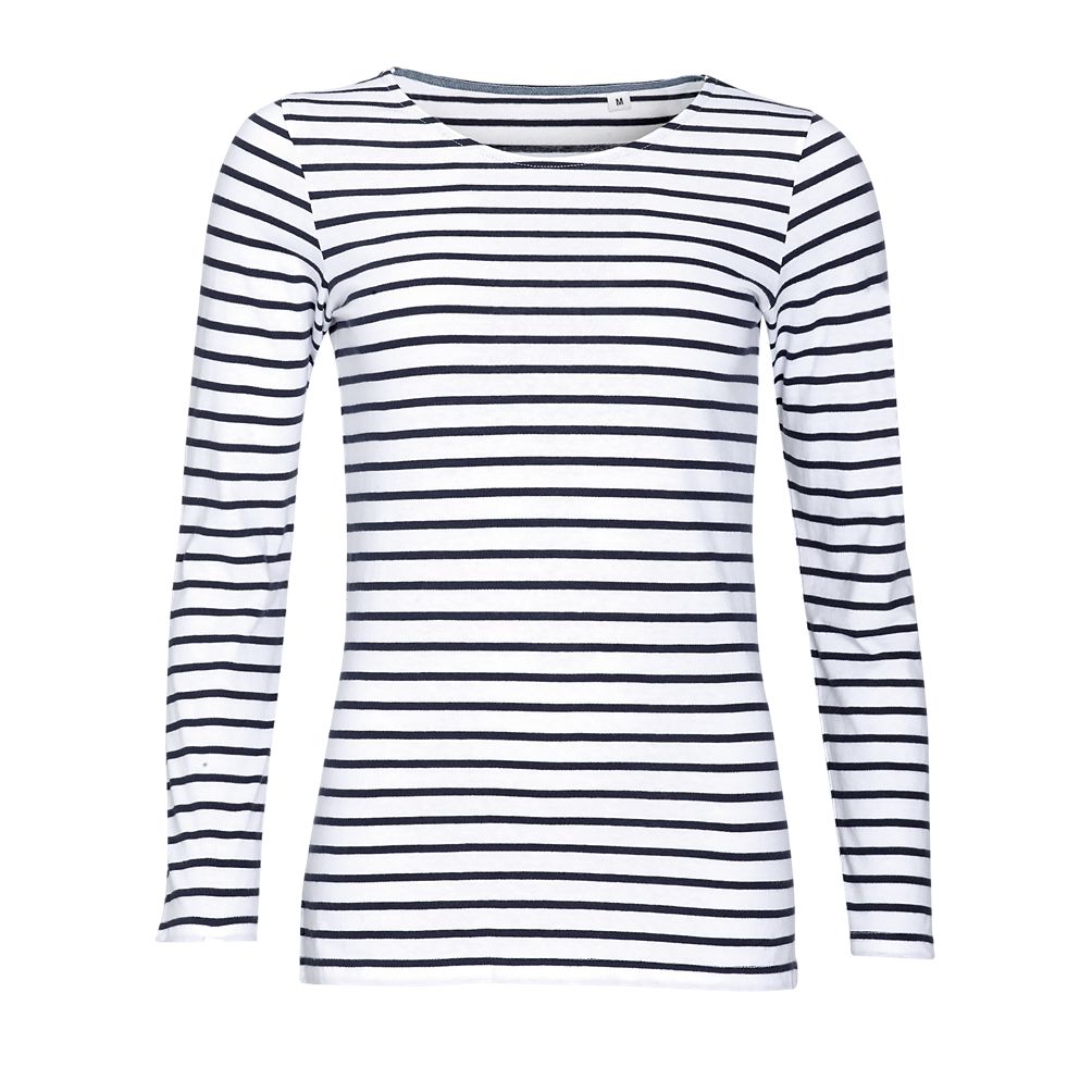 SOL'S MARINE WOMEN - WOMEN'S LONG-SLEEVED STRIPED T-SHIRT
