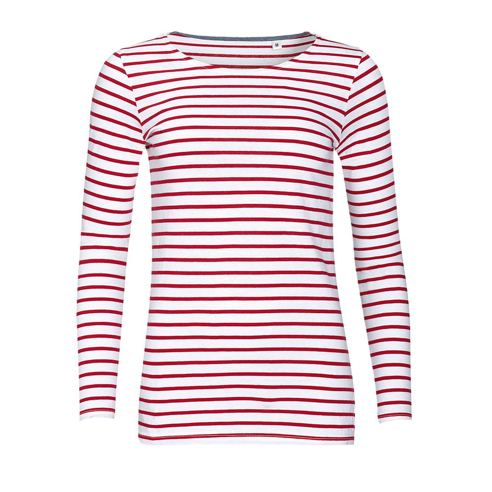 SOL'S MARINE WOMEN - WOMEN'S LONG-SLEEVED STRIPED T-SHIRT