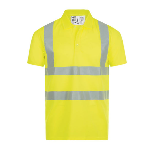 SOL'S SIGNAL PRO - POLO SHIRT WITH HIGH VISIBILITY STRIPS