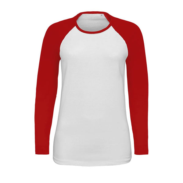 SOL'S MILKY LSL - WOMEN'S TWO-TONE LONG-SLEEVED RAGLAN T-SHIRT