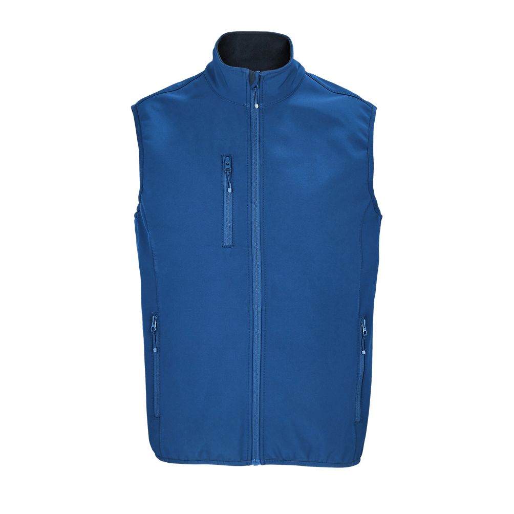 SOL'S FALCON BW MEN - MEN'S SLEEVELESS SOFTSHELL ZIPPED JACKET
