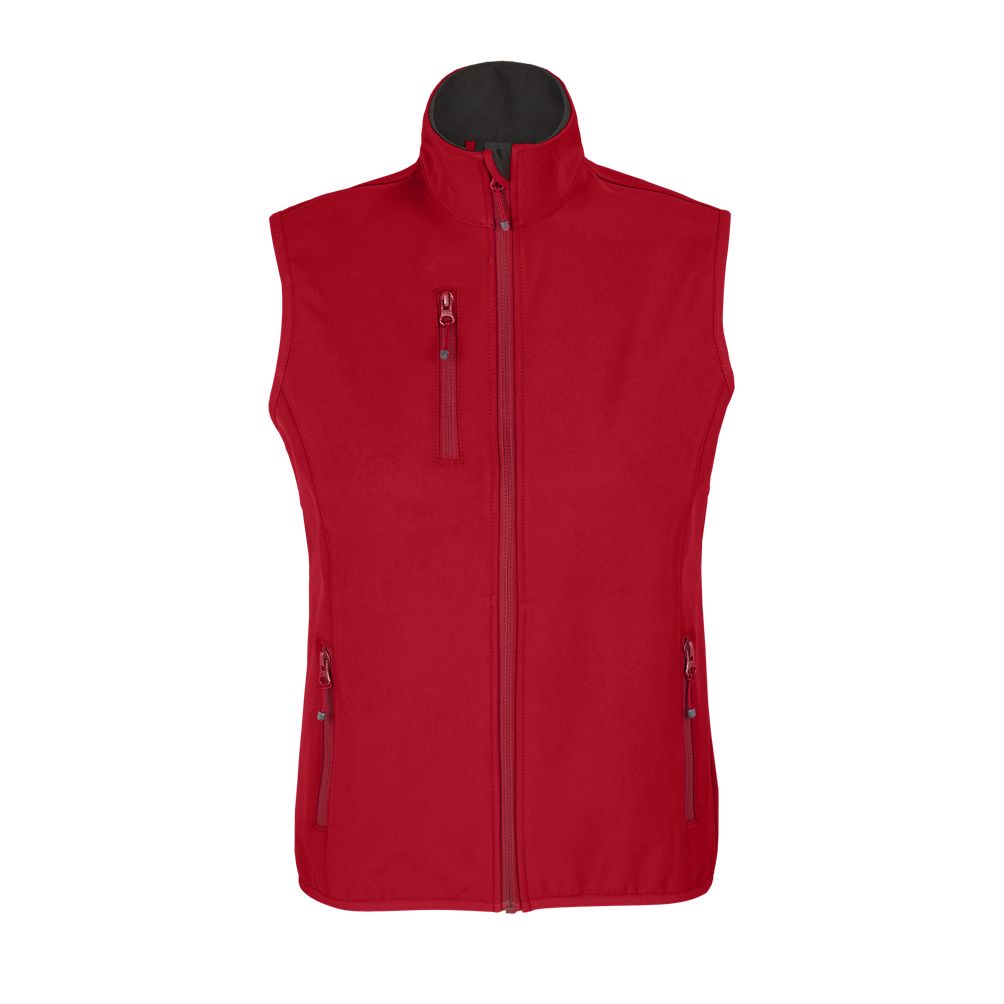 SOL'S FALCON BW WOMEN - SLEEVELESS SOFTSHELL ZIPPED JACKET