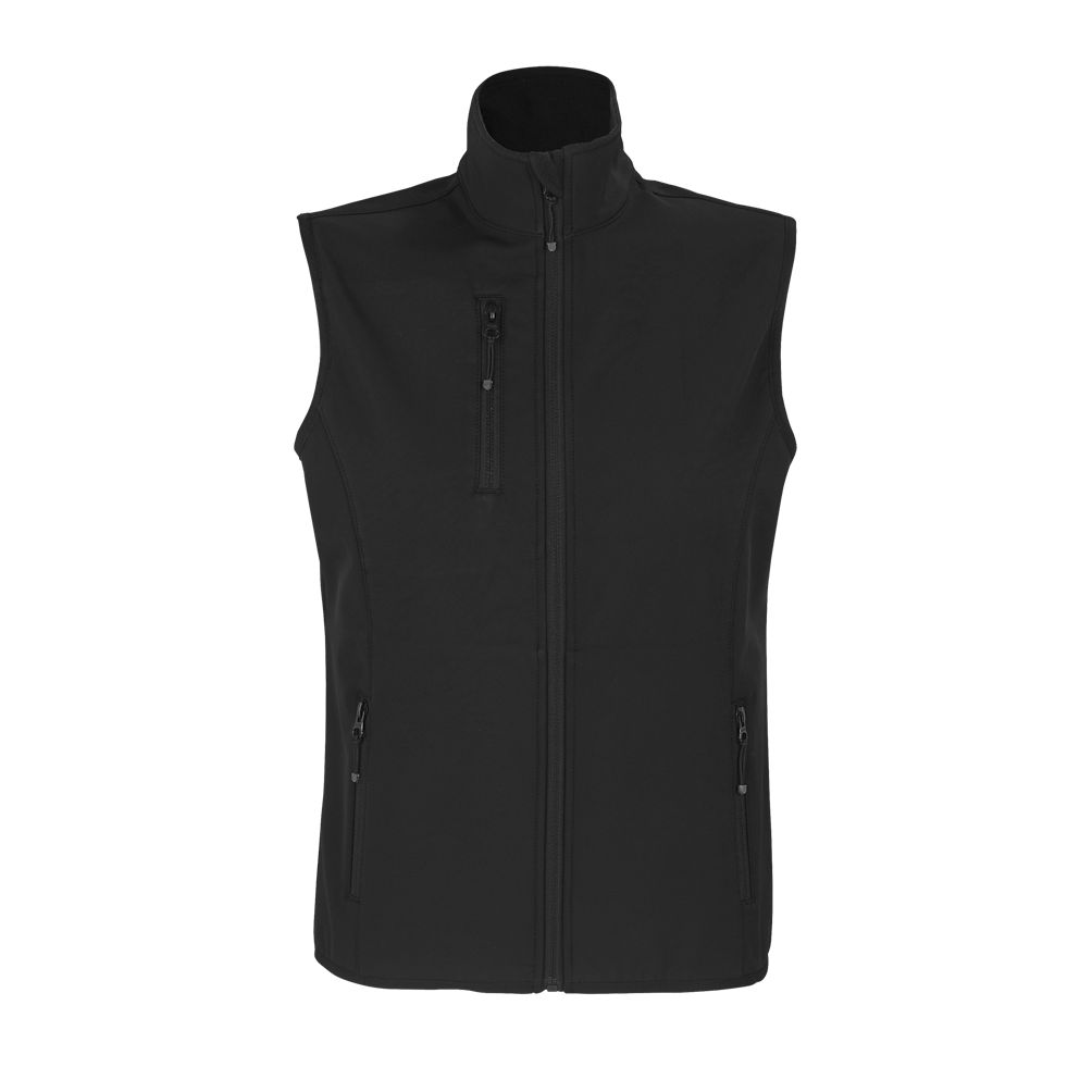 SOL'S FALCON BW WOMEN - SLEEVELESS SOFTSHELL ZIPPED JACKET