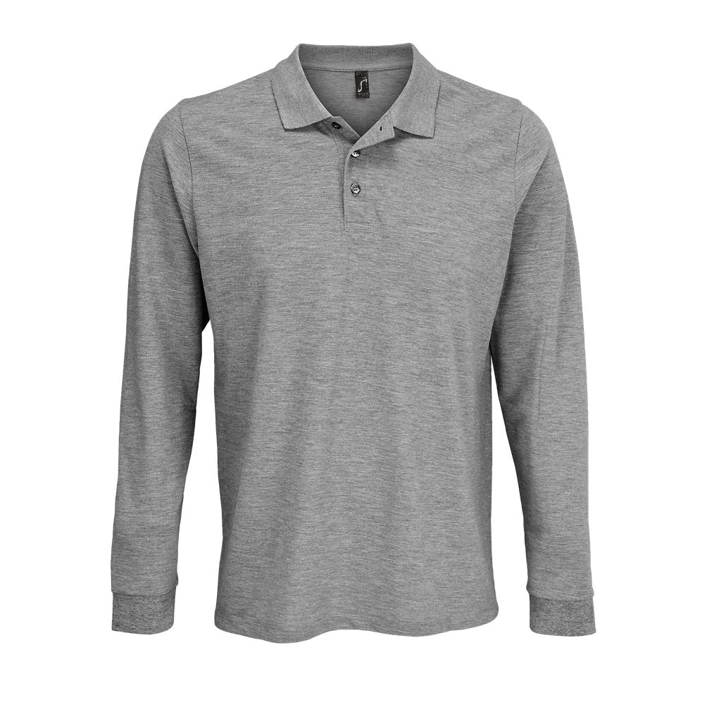 Sol's Prime Lsl - Polo Unisexe Manche Longue Polycoton