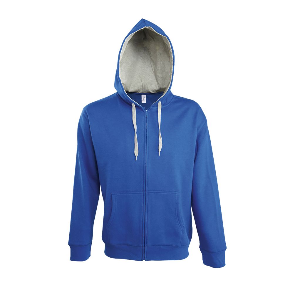 SOL'S SOUL MEN - TWO-TONE MEN'S ZIP-UP JACKET WITH CONTRASTING LINED HOOD