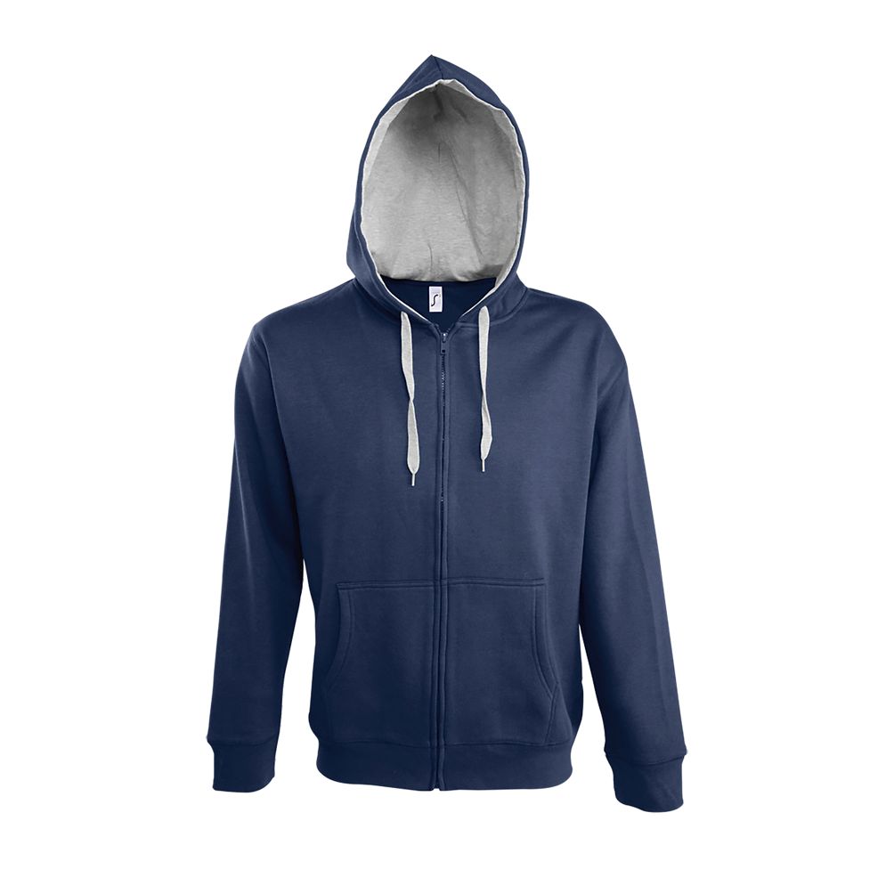 SOL'S SOUL MEN - TWO-TONE MEN'S ZIP-UP JACKET WITH CONTRASTING LINED HOOD