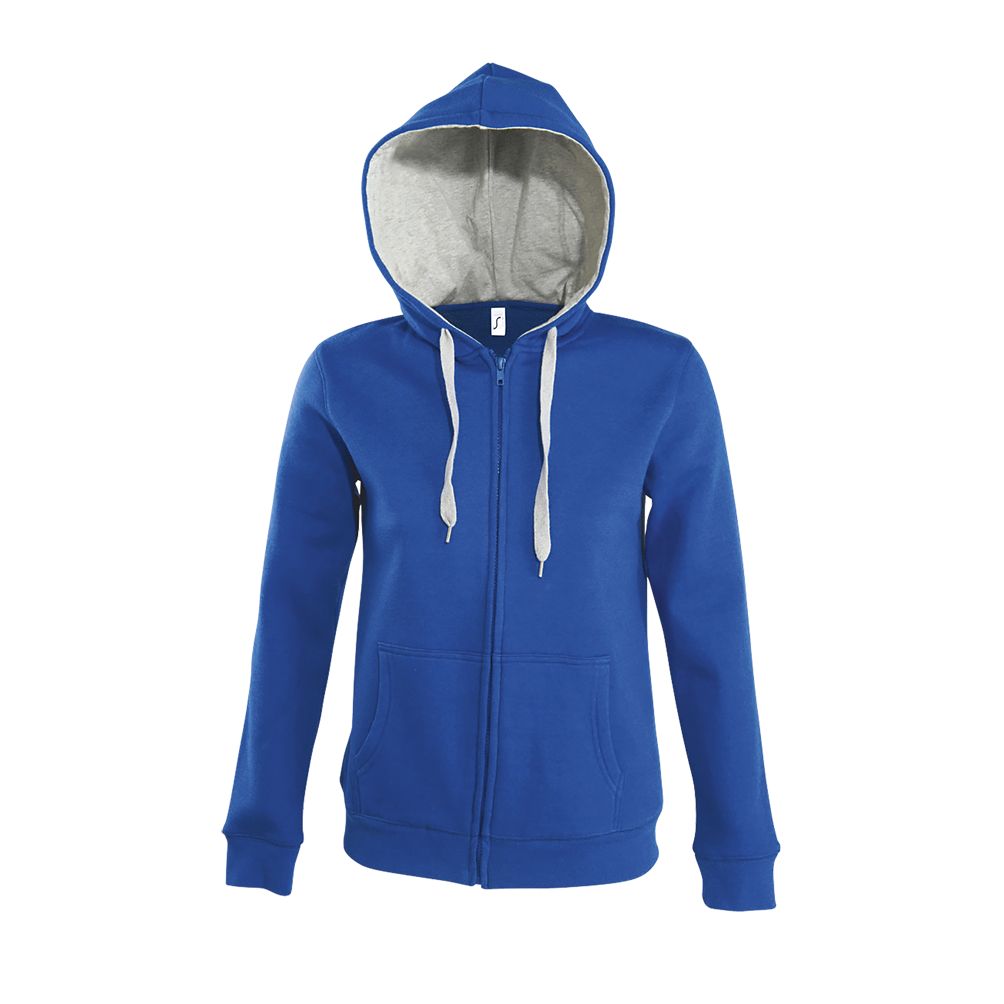 SOL'S SOUL WOMEN - WOMEN'S TWO-TONE ZIPPED JACKET WITH CONTRASTING LINED HOOD