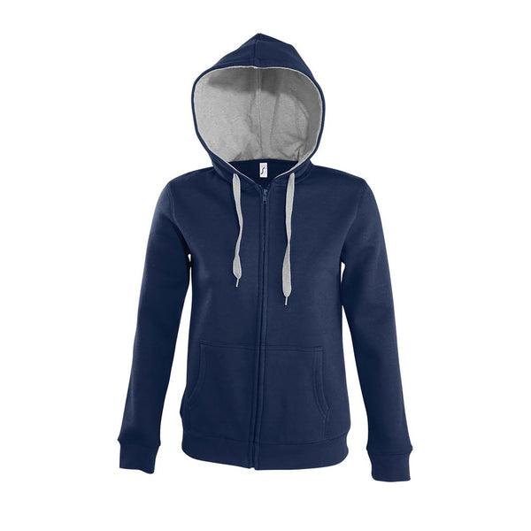 SOL'S SOUL WOMEN - WOMEN'S TWO-TONE ZIPPED JACKET WITH CONTRASTING LINED HOOD