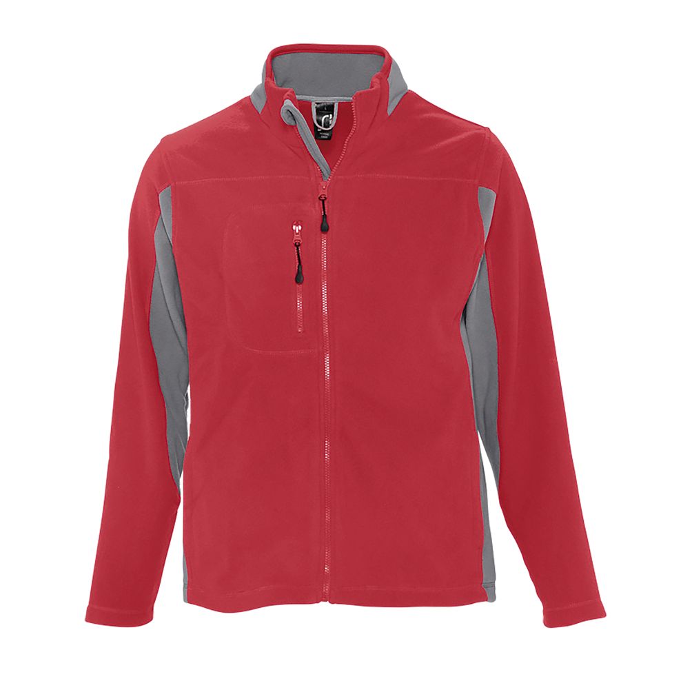 SOL'S NORDIC - MEN'S TWO-TONE ZIPPED FLEECE JACKET