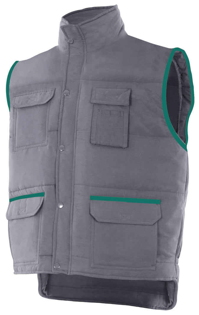 GRAY QUILTED VEST