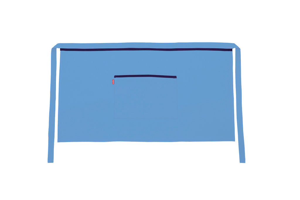 TABLIER COURT BLEU CIEL