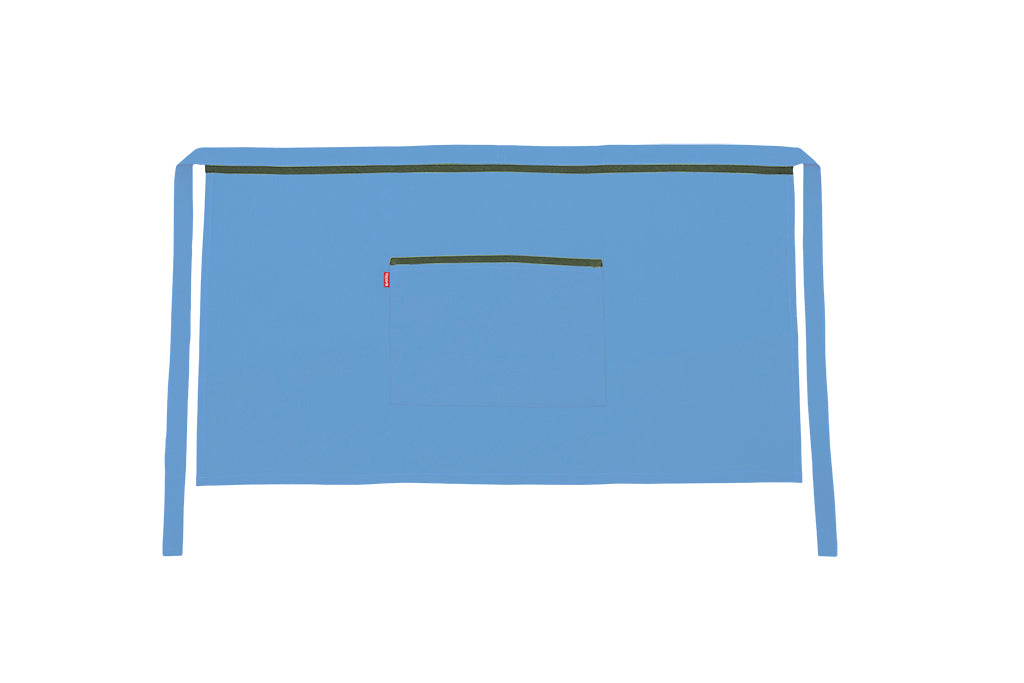 TABLIER COURT BLEU CIEL