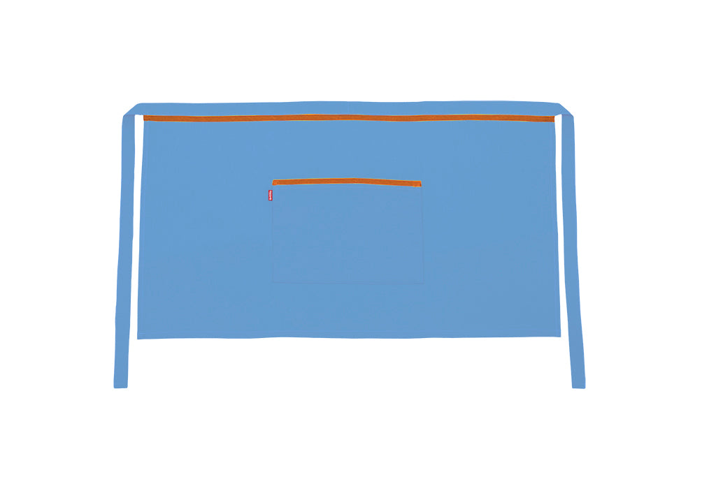 TABLIER COURT BLEU CIEL