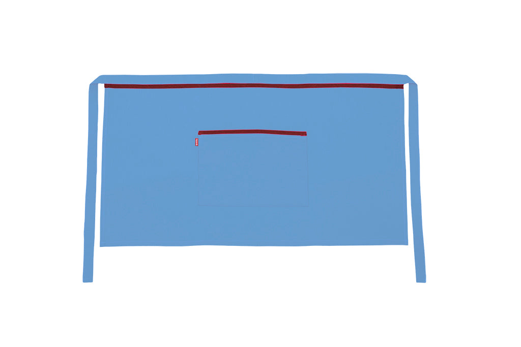 TABLIER COURT BLEU CIEL