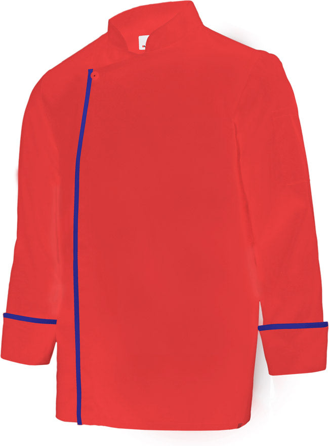 VESTE CUISINE ML FEMME ROUGE CORAIL