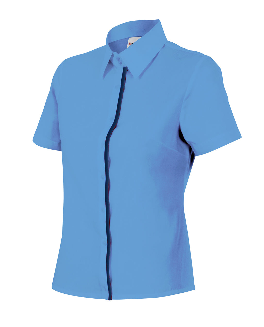 CHEMISE MC FEMME BLEU CIEL