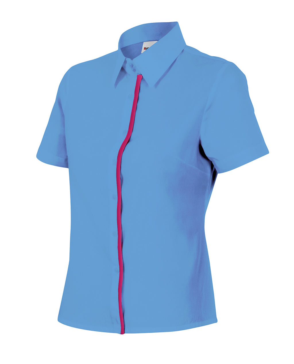 CHEMISE MC FEMME BLEU CIEL