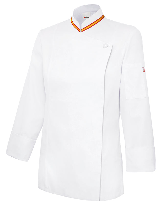 VESTE CUISINE ML FEMME BLANC