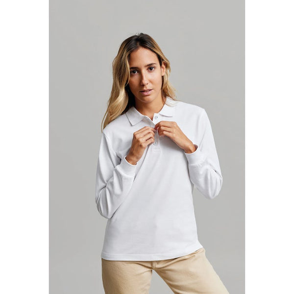 POLO FEMME MANCHES LONGUES BLANC - HOBART WOMAN