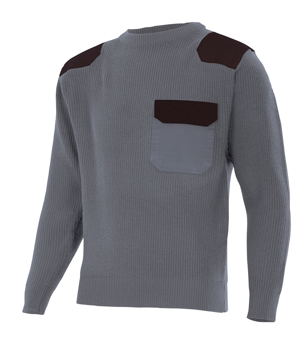 GRAY JERSEY SWEATER